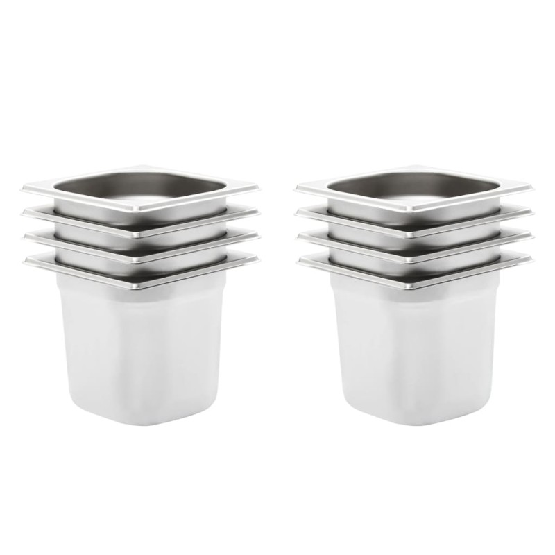 vidaXL Gastronormbehälter 8 Stk. GN 1/6 150 mm Edelstahl vidaXL Gastronormbehälter 8 Stk. GN 1/6 150 mm Edelstahl
