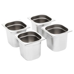 vidaXL Gastronormbehälter 8 Stk. GN 1/6 150 mm Edelstahl 