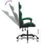 Gaming-Stuhl Drehbar Schwarz und Grün Kunstleder Gaming-Stuhl Drehbar Schwarz und Grün Kunstleder