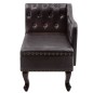 vidaXL Chaiselongue Dunkelbraun Kunstleder vidaXL Chaiselongue Dunkelbraun Kunstleder