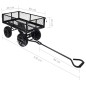 vidaXL Gartenwagen Schwarz 250 kg vidaXL Gartenwagen Schwarz 250 kg