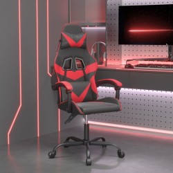 Gaming-Stuhl Drehbar Schwarz und Rot Kunstleder