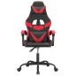 Gaming-Stuhl Drehbar Schwarz und Rot Kunstleder Gaming-Stuhl Drehbar Schwarz und Rot Kunstleder