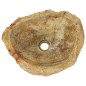 vidaXL Waschbecken 45x35x15 cm Fossil-Stein Cremeweiß