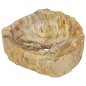 vidaXL Waschbecken 45x35x15 cm Fossil-Stein Cremeweiß
