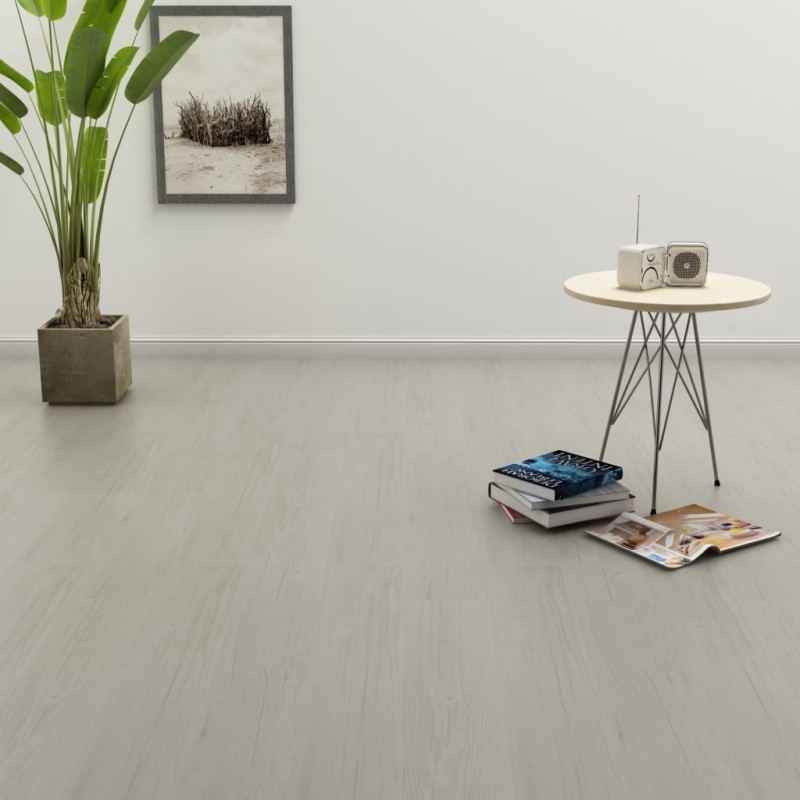 vidaXL PVC Laminat Dielen Selbstklebend 4,46 m² 3 mm Hellgrau vidaXL PVC Laminat Dielen Selbstklebend 4,46 m² 3 mm Hellgrau