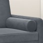 vidaXL Zierkissen 2 Stk. Dunkelgrau Ø15x50 cm Samt vidaXL Zierkissen 2 Stk. Dunkelgrau Ø15x50 cm Samt