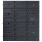 vidaXL 48tlg. Behälter-Set für Kleinteile mit Wandplatten Blau Schwarz vidaXL 48tlg. Behälter-Set für Kleinteile mit Wandplatten Blau Schwarz