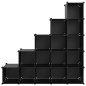 vidaXL Regalsystem mit 15 Würfeln Schwarz PP vidaXL Regalsystem mit 15 Würfeln Schwarz PP