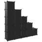 vidaXL Regalsystem mit 15 Würfeln Schwarz PP vidaXL Regalsystem mit 15 Würfeln Schwarz PP
