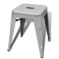 vidaXL Stapelbare Hocker 2 Stk. Grau Metall vidaXL Stapelbare Hocker 2 Stk. Grau Metall