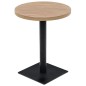vidaXL Bistrotisch MDF und Stahl Rund 60 x 75 cm Eichenoptik vidaXL Bistrotisch MDF und Stahl Rund 60 x 75 cm Eichenoptik
