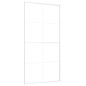 vidaXL Schiebetür ESG Glas und Aluminium mattiert 102,5x205 cm Weiß vidaXL Schiebetür ESG Glas und Aluminium mattiert 102,5x205 cm Weiß