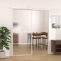 vidaXL Schiebetür ESG-Mattglas und Aluminium 90x205 cm Weiß vidaXL Schiebetür ESG-Mattglas und Aluminium 90x205 cm Weiß