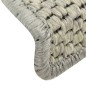 vidaXL Treppenmatten Selbstklebend Sisal-Optik 15 Stk. 56x17x3 cm Grau vidaXL Treppenmatten Selbstklebend Sisal-Optik 15 Stk. 56x17x3 cm Grau