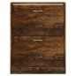 vidaXL Schuhschrank Räuchereiche 63x24x81 cm Holzwerkstoff