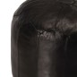 vidaXL Pouf Schwarz 40 x 35 cm Echtes Ziegenleder vidaXL Pouf Schwarz 40 x 35 cm Echtes Ziegenleder