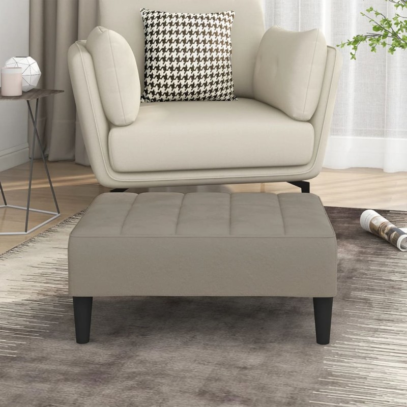 vidaXL Fußhocker Hellgrau 78x56x32 cm Samt vidaXL Fußhocker Hellgrau 78x56x32 cm Samt