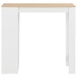 vidaXL Bartisch mit Regal Weiß 110x50x103 cm vidaXL Bartisch mit Regal Weiß 110x50x103 cm