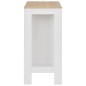 vidaXL Bartisch mit Regal Weiß 110x50x103 cm vidaXL Bartisch mit Regal Weiß 110x50x103 cm