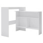vidaXL Bartisch mit 2 Tischplatten Weiß 130x40x120 cm vidaXL Bartisch mit 2 Tischplatten Weiß 130x40x120 cm