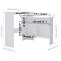vidaXL Bartisch mit 2 Tischplatten Weiß 130x40x120 cm vidaXL Bartisch mit 2 Tischplatten Weiß 130x40x120 cm