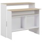 vidaXL Bartisch mit 2 Tischplatten Weiß und Eichefarben 130x40x120 cm vidaXL Bartisch mit 2 Tischplatten Weiß und Eichefarben 130x40x120 cm