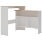 vidaXL Bartisch mit 2 Tischplatten Weiß und Eichefarben 130x40x120 cm vidaXL Bartisch mit 2 Tischplatten Weiß und Eichefarben 130x40x120 cm