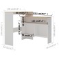 vidaXL Bartisch mit 2 Tischplatten Weiß und Eichefarben 130x40x120 cm vidaXL Bartisch mit 2 Tischplatten Weiß und Eichefarben 130x40x120 cm