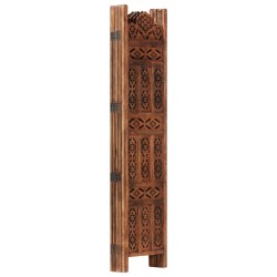 vidaXL 5-tlg. Raumteiler Handgeschnitzt Braun 200×165 cm Mangoholz