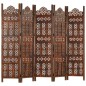 vidaXL 5-tlg. Raumteiler Handgeschnitzt Braun 200×165 cm Mangoholz vidaXL 5-tlg. Raumteiler Handgeschnitzt Braun 200×165 cm Mangoholz