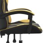Gaming-Stuhl Drehbar Schwarz und Golden Kunstleder Gaming-Stuhl Drehbar Schwarz und Golden Kunstleder