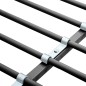 vidaXL Etagenbett mit Tischrahmen Grau Metall 90x200 cm