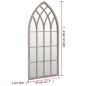 vidaXL Gartenspiegel Sand 100x45 cm Eisen vidaXL Gartenspiegel Sand 100x45 cm Eisen