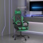 vidaXL Gaming-Stuhl mit Fußstütze Drehbar Schwarz & Grün Kunstleder vidaXL Gaming-Stuhl mit Fußstütze Drehbar Schwarz & Grün Kunstleder