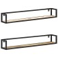 vidaXL Wandregale 2 Stk. 120 cm Altholz Massiv vidaXL Wandregale 2 Stk. 120 cm Altholz Massiv