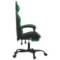 vidaXL Gaming-Stuhl mit Fußstütze Drehbar Schwarz & Grün Kunstleder vidaXL Gaming-Stuhl mit Fußstütze Drehbar Schwarz & Grün Kunstleder