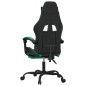 vidaXL Gaming-Stuhl mit Fußstütze Drehbar Schwarz & Grün Kunstleder vidaXL Gaming-Stuhl mit Fußstütze Drehbar Schwarz & Grün Kunstleder