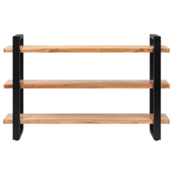 vidaXL Sideboard mit 3 Regalböden 120x40x75 cm Akazie Massivholz