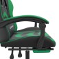 vidaXL Gaming-Stuhl mit Fußstütze Drehbar Schwarz & Grün Kunstleder vidaXL Gaming-Stuhl mit Fußstütze Drehbar Schwarz & Grün Kunstleder