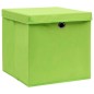 vidaXL Aufbewahrungsboxen mit Deckeln 4 Stk. 28x28x28 cm Grün vidaXL Aufbewahrungsboxen mit Deckeln 4 Stk. 28x28x28 cm Grün