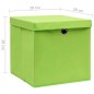 vidaXL Aufbewahrungsboxen mit Deckeln 4 Stk. 28x28x28 cm Grün vidaXL Aufbewahrungsboxen mit Deckeln 4 Stk. 28x28x28 cm Grün