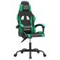 Gaming-Stuhl Drehbar Schwarz und Grün Kunstleder Gaming-Stuhl Drehbar Schwarz und Grün Kunstleder