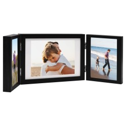 vidaXL Dreifach-Bilderrahmen Collage Schwarz 28x18 cm+2x(13x18 cm)
