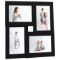 vidaXL Collage Bilderrahmen für 4x(10x15 cm) Fotos Schwarz MDF vidaXL Collage Bilderrahmen für 4x(10x15 cm) Fotos Schwarz MDF