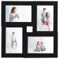 vidaXL Collage Bilderrahmen für 4x(10x15 cm) Fotos Schwarz MDF vidaXL Collage Bilderrahmen für 4x(10x15 cm) Fotos Schwarz MDF