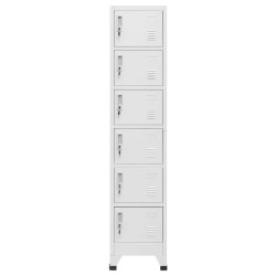 vidaXL Schließfachschrank Hellgrau 38x40x180 cm Stahl