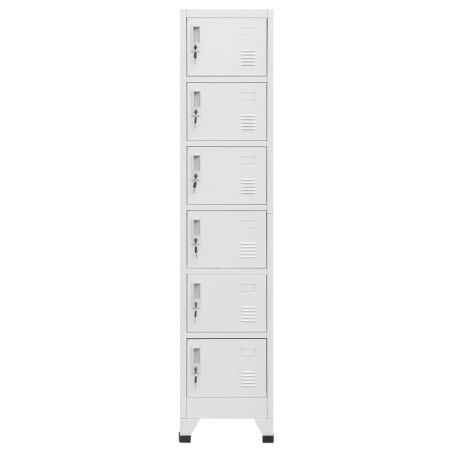 vidaXL Schließfachschrank Hellgrau 38x40x180 cm Stahl