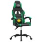 Gaming-Stuhl Drehbar Schwarz und Grün Kunstleder Gaming-Stuhl Drehbar Schwarz und Grün Kunstleder
