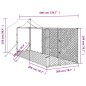 vidaXL Outdoor-Hundezwinger mit Dach Silbern 2x6x2,5m Verzinkter Stahl vidaXL Outdoor-Hundezwinger mit Dach Silbern 2x6x2,5m Verzinkter Stahl